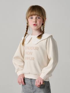 Mädchen-Pullover, Strickjacke, Sweatshirt-Sweatshirt-Mädchen Sweatshirt mit besticktem Kragen
