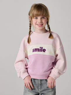 Fille-Pull, gilet, sweat-Sweat fille colorblock