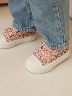 Schuhe-Babyschuhe 17-26-Lauflernschuhe Mädchen 19-26-Gestreifte Baby Stoff-Sneakers mit Klett