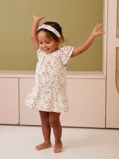Bébé-Ensemble bébé fille robe, bloomer et bandeau