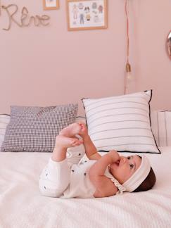 Baby-Baby Geschenkset: Haarband & Latzhose mit Volants, Bio-Baumwolle