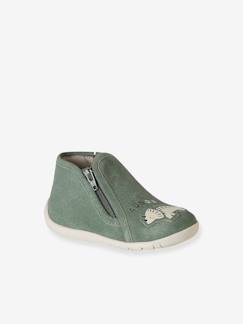 Schuhe-Babyschuhe 17-26-Hausschuhe, Krabbelschuhe-Baby Hausschuhe aus weichem Leder mit Reissverschluss