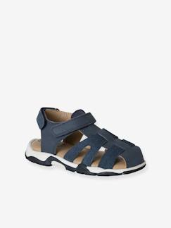 Schuhe-Jungenschuhe 23-38-Kinder Leder-Sandalen mit 2 Klettriemchen und Anziehtrick