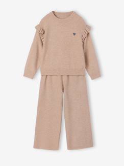 Fille-Ensemble-Ensemble pantalon large fille