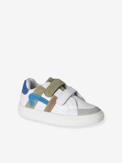 Baskets enfant garçon cuir à scratchs Chaussures-Chaussures garçon 23-38-Baskets, tennis-Baskets enfant garçon cuir à scratchs