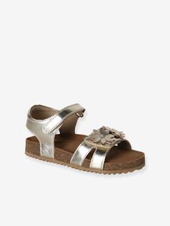 Schuhe-Mädchenschuhe 23-38-Sandalen-Ledersandalen mit Blumen Mädchen