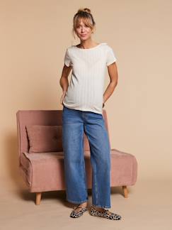 Umstandsmode-Hose-Weite Umstandsjeans ENVIE DE FRAISE, Stretch-Einsatz