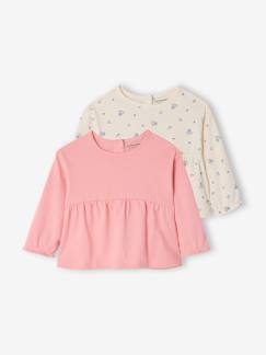 Bébé-T-shirt, sous-pull-Lot 2 T-shirts manches longues bébé 