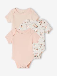 Baby-3er-Pack Baby Bodys mit kurzen Ärmeln, Bio-Baumwolle, Schlupfform