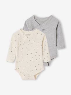 Baby-2er-Pack Baby Wickelbodys mit langen Ärmeln