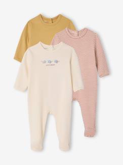 3er-Pack Strampler Baby, Bio-Baumwolle BASIC