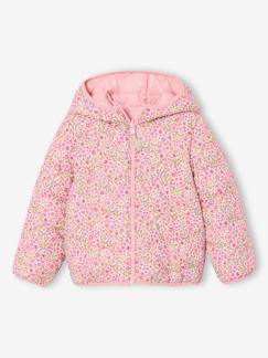 Mädchen-Mantel, Jacke-Daunenjacke-Wende-Steppjacke Mädchen, warm und leicht, Recyclingmaterial