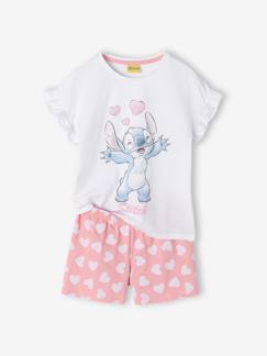 Mädchen-Kurzer Schlafanzug mit Volantärmeln und Herzen Kinder Disney LILO & STITCH