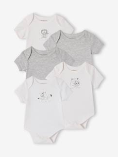 Baby-Body-5er-Pack Baby Kurzarm-Bodys aus Bio-Baumwolle BASIC