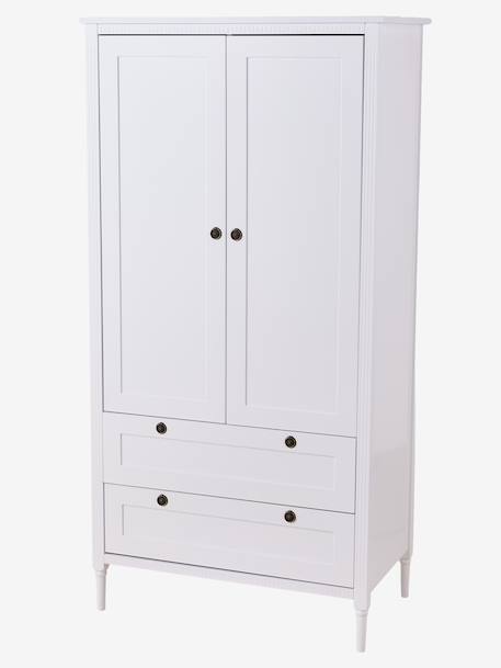 Armoire 2 portes + 2 tiroirs Canopée blanc 