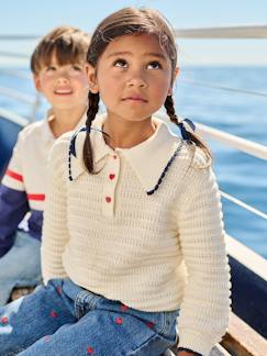 Fille-Pull, gilet, sweat-Pull fille en maille fantaisie