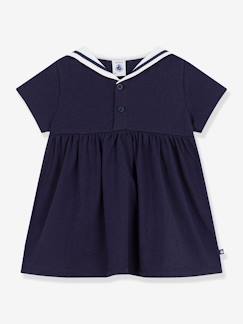 Baby-Kleid, Rock-Baby Kleid mit Matrosenkragen und kurzen Ärmeln PETIT BATEAU