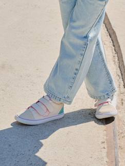 Schuhe-Mädchenschuhe 23-38-Klett-Sneakers Mädchen mit Blume