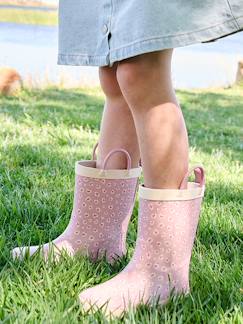 Bottes de pluie fille caoutchouc imprimé collection maternelle Chaussures-Bottes de pluie fille caoutchouc imprimé collection maternelle