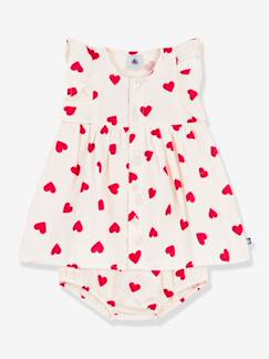 Bébé-Robe et bloomer bébé volantée coton