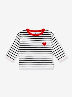 Baby-T-Shirt, Unterziehpulli-Baby Langarmshirt Baumwolle PETIT BATEAU