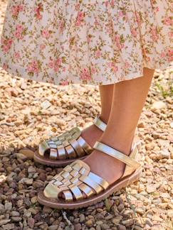 Sandales scratchées cuir enfant Chaussures-Sandales scratchées cuir enfant