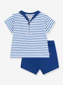 Baby-Set-Baby-Set: T-Shirt mit Matrosenkragen und Shorts PETIT BATEAU