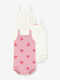 Bébé-Body-Lot de 3 bodies bretelles coton bébé