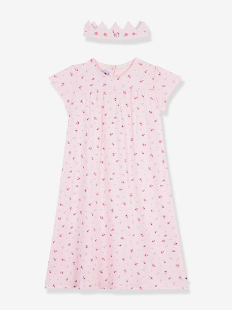 Nachthemd mit Diadem Mädchen PETIT BATEAU hellrosa 