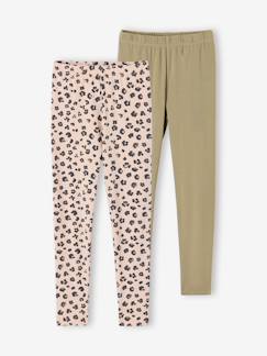 Fille-Legging-Lot de 2 leggings fille Basics