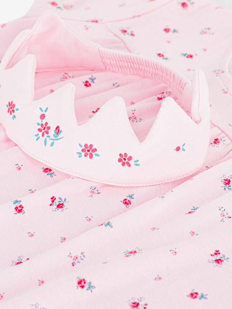 Nachthemd mit Diadem Mädchen PETIT BATEAU hellrosa 