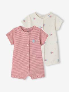Bébé-Lot 2 combishorts coton bio