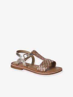 Schuhe-Mädchenschuhe 23-38-Mädchen Ledersandalen mit Schnalle