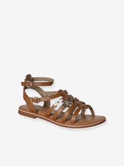 Schuhe-Mädchenschuhe 23-38-Sandalen-Römersandalen mit Schnallen Mädchen Leder