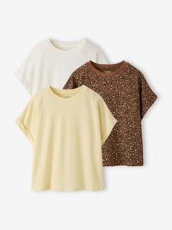 Mädchen-T-Shirt, Unterziehpulli-3er-Pack T-Shirts Mädchen JONEN