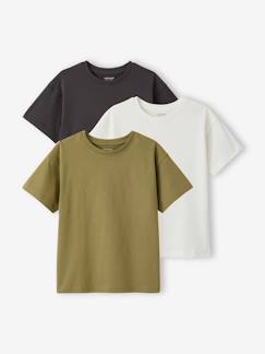 Garçon-T-shirt, polo, sous-pull-Lot de 3 t-shirts Basics garçon unis