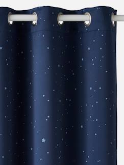 Idées décoration soirée pyjama-Linge de maison et décoration-Décoration-Rideau à œillets occultant phosphorescent imprimé étoile