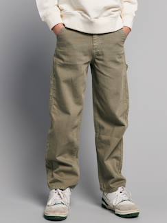 Junge-Jungen Hose aus Baumwoll-Canvas JONEN, Bundweite verstellbar