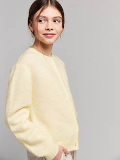 Mädchen-Flauschige Strickjacke Mädchen JONEN, Wolle / Mohair-Mix