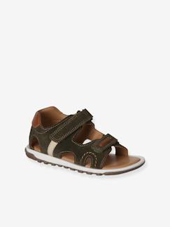 Schuhe-Jungenschuhe 23-38-Jungen Sandalen aus Leder mit Klettverschluss, Anziehtrick