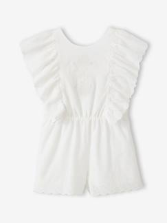 Fille-Combishort brodée coton