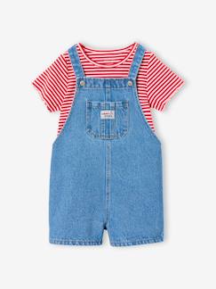 Fille-Ensemble-Ensemble salopette t-shirt 