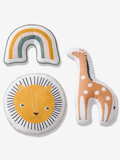 Tiermotiven-Bettwäsche & Dekoration-Dekoration-Bodenmatratze, Kissen-3er-Set Kissen „Tansania“ für Kinderzimmer