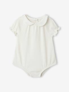 Baby-Baby-Set: Strampler, Body und Haarband mit Pointelle-Muster