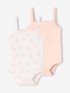 Bébé-Body-Lot 2 body bretelles bébé fille 