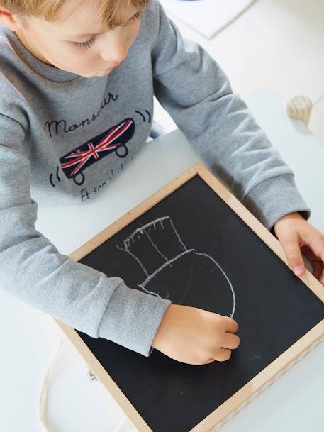 Kinder Spielbox mit Magnet-Klötzen, Holz FSC® zertifiziert mehrfarbig 