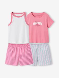 Mädchen-2er-Pack kurze Schlafanzüge MALIBU Mädchen JONEN