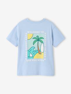 Junge-Jungen T-Shirt mit Motiv vorn und hinten, mit Recycling-Baumwolle