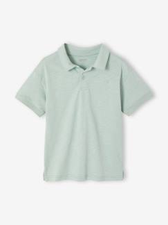 Junge-T-Shirt, Poloshirt, Unterziehpulli-Jungen Poloshirt klassisch,  Recycling-Baumwolle
