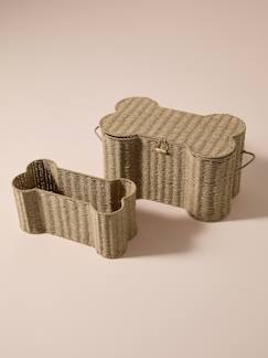 Linge de maison et décoration-Lot 2 coffres jouets corde forme os